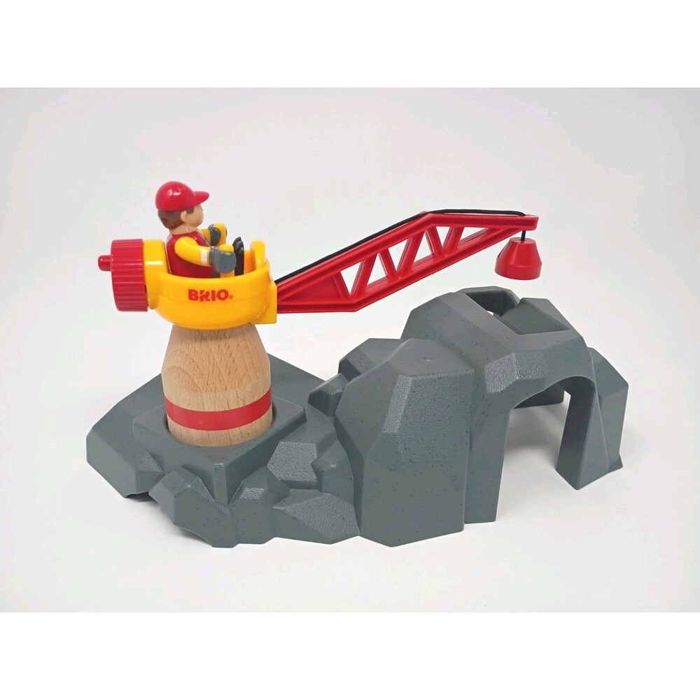 BRIO Crane and Mountain 33889 Incomplete Works With Figure